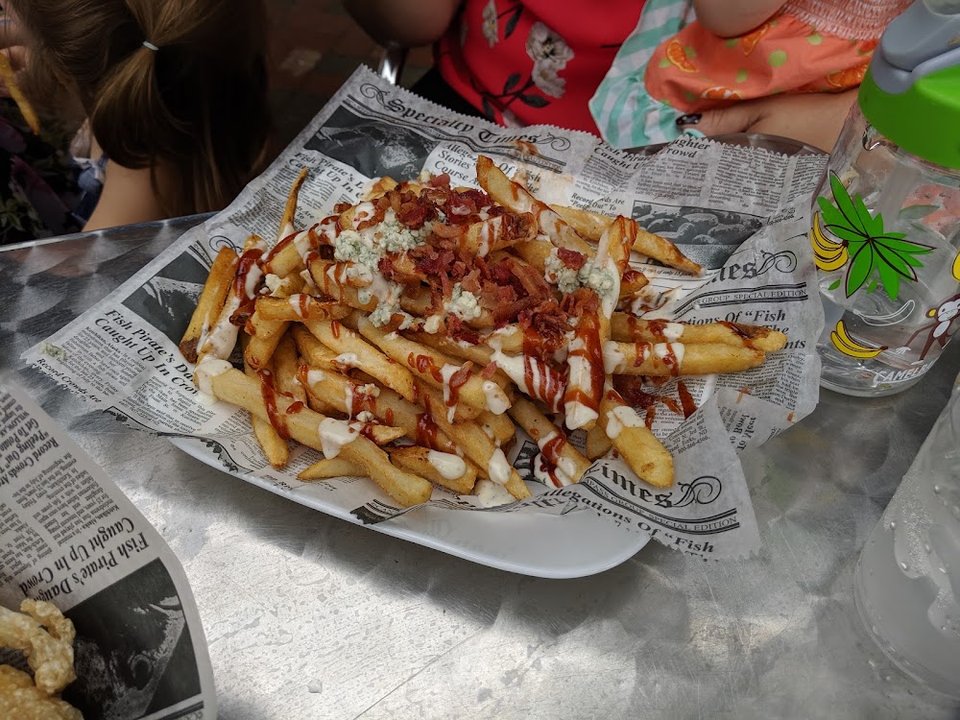 French Fries with Blue Cheese and Bacon